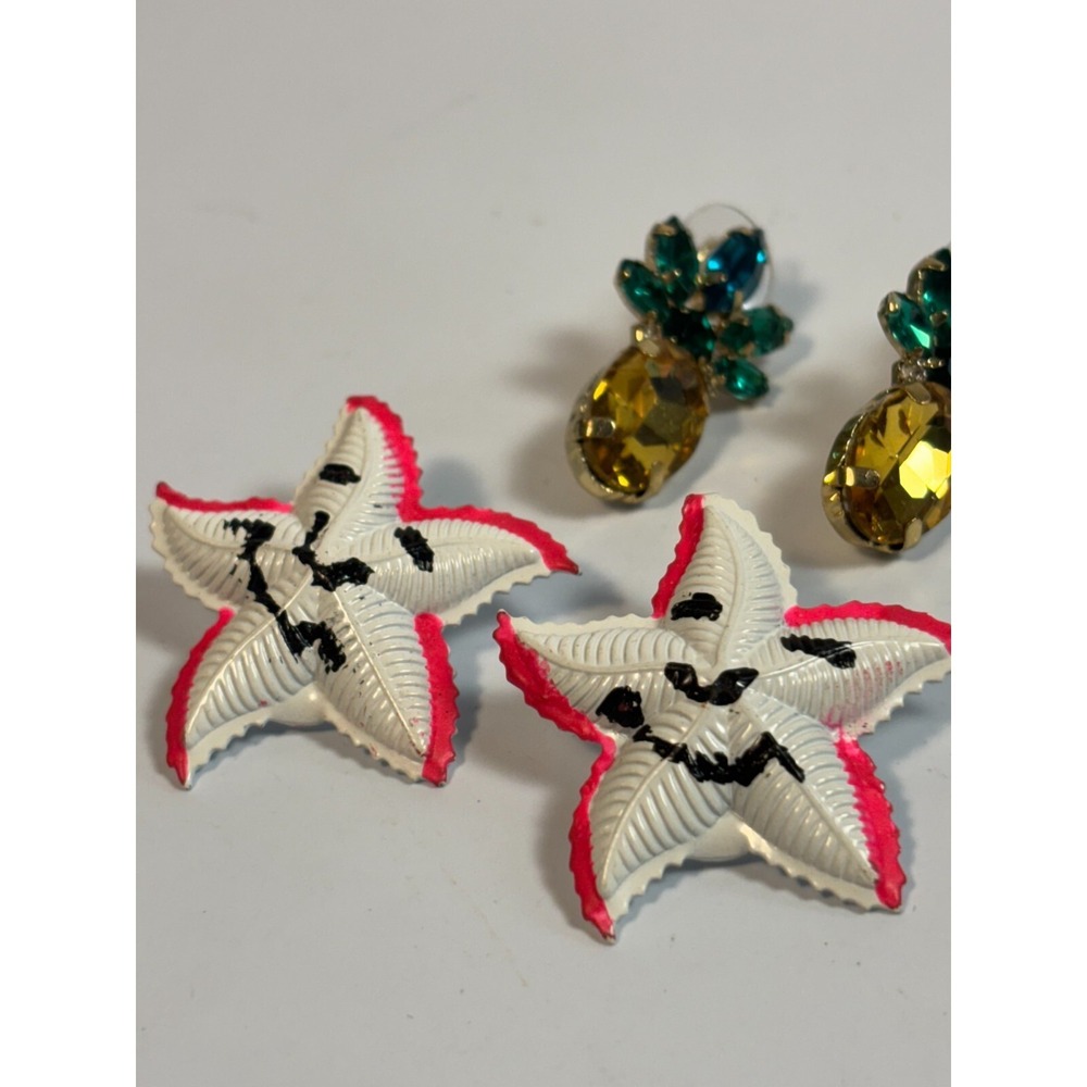 Pierced‎ Novelty Vacation Earrings Fashion Pineapple Starfish